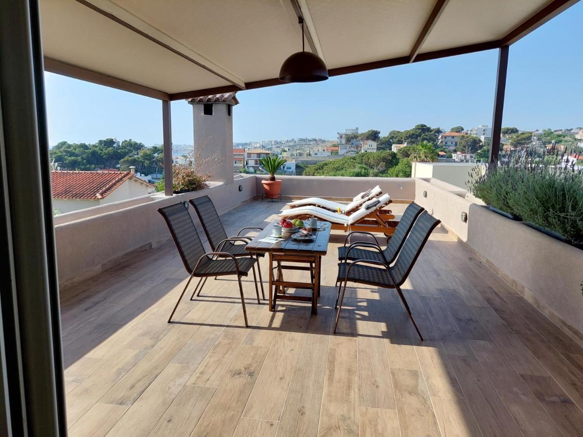 Sea View Apartment 15 Min From Athens Airport Néa Mákri Esterno foto