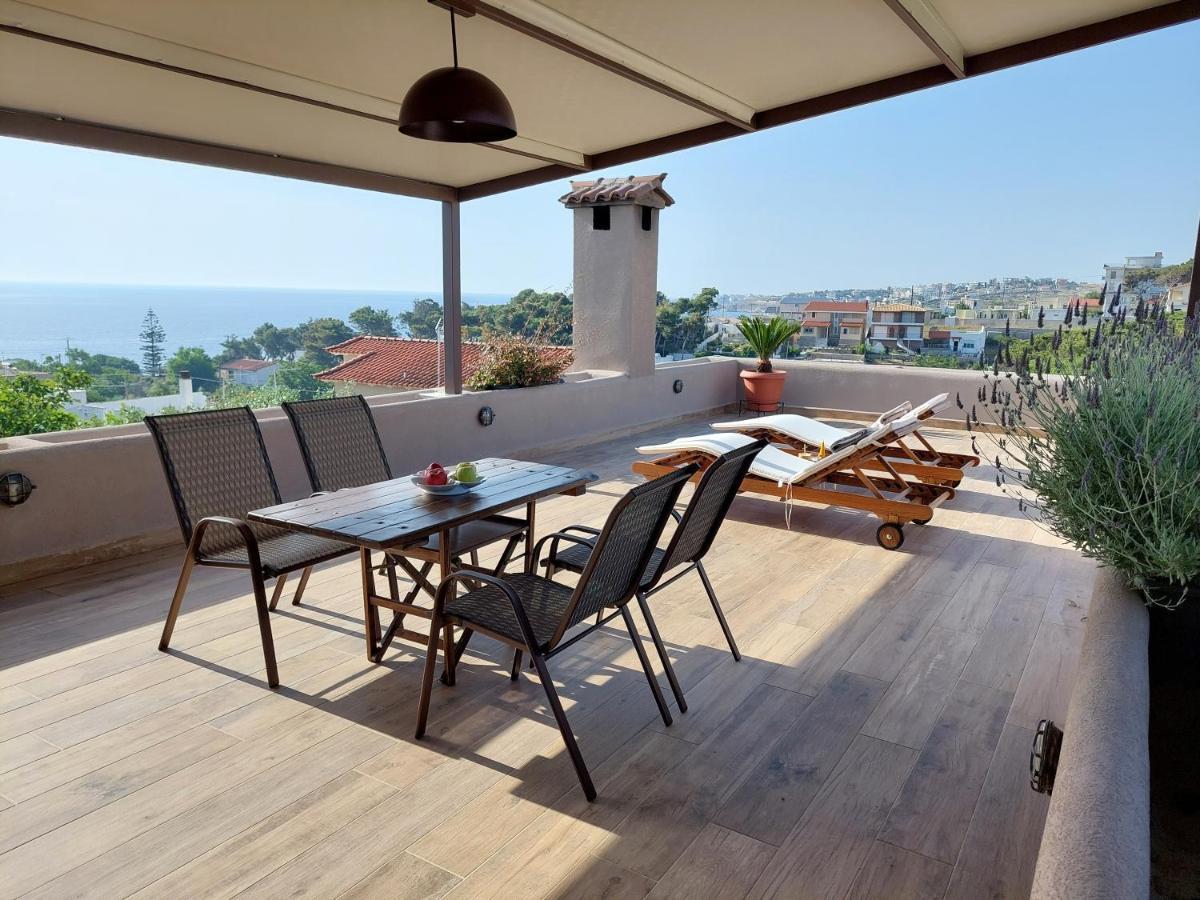 Sea View Apartment 15 Min From Athens Airport Néa Mákri Esterno foto
